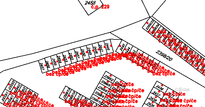 Nový Bor 45927481 na parcele st. 2447 v KÚ Nový Bor, Katastrální mapa