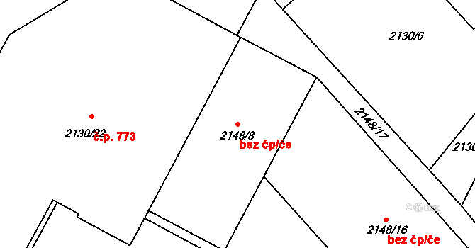 Fryčovice 46456481 na parcele st. 2148/8 v KÚ Fryčovice, Katastrální mapa