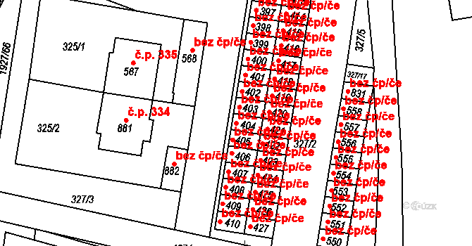 Svitavy 47935481 na parcele st. 404 v KÚ Moravský Lačnov, Katastrální mapa