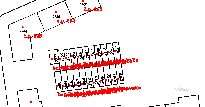 Rožnov pod Radhoštěm 48209481 na parcele st. 4153 v KÚ Rožnov pod Radhoštěm, Katastrální mapa