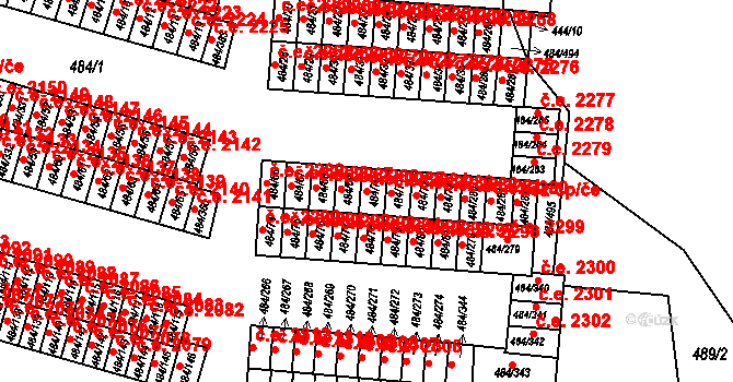 Havířov 48354481 na parcele st. 484/70 v KÚ Bludovice, Katastrální mapa