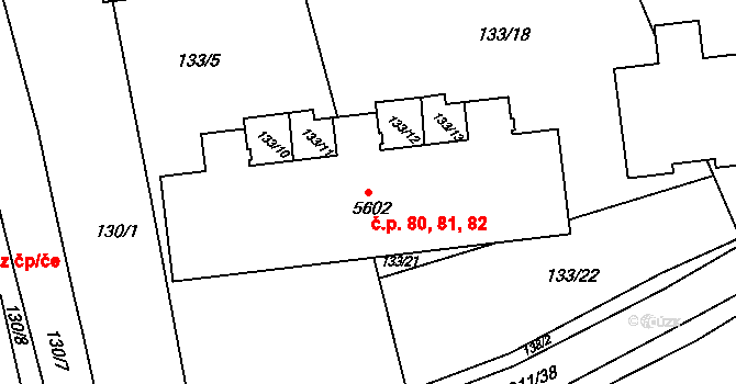 Beroun-Město 80,81,82, Beroun na parcele st. 5602 v KÚ Beroun, Katastrální mapa