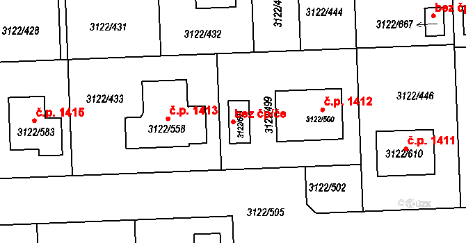 Pohořelice 79939481 na parcele st. 3122/501 v KÚ Pohořelice nad Jihlavou, Katastrální mapa