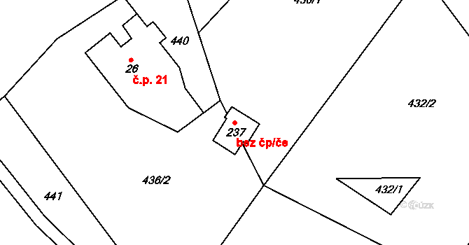 Lomnice nad Popelkou 91811481 na parcele st. 237 v KÚ Rváčov, Katastrální mapa