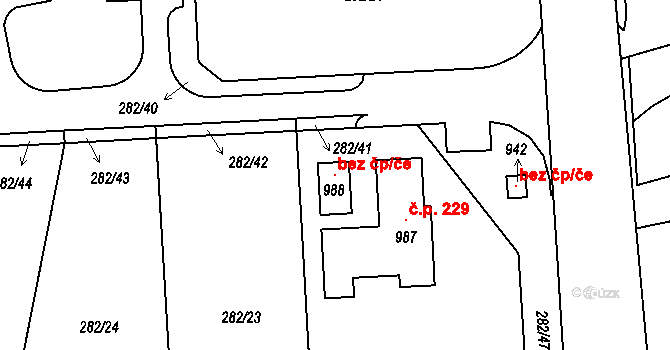 Český Krumlov 102284482 na parcele st. 988 v KÚ Přísečná-Domoradice, Katastrální mapa