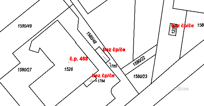 Třinec 105675482 na parcele st. 1785 v KÚ Konská, Katastrální mapa