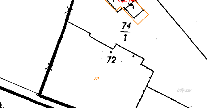 Miskovice 31 na parcele st. 72 v KÚ Miskovice, Katastrální mapa
