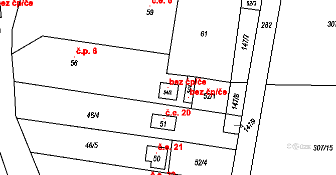 Homole u Panny 119926482 na parcele st. 54/2 v KÚ Bláhov, Katastrální mapa