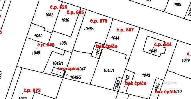 Čelákovice 147709482 na parcele st. 1046/2 v KÚ Čelákovice, Katastrální mapa