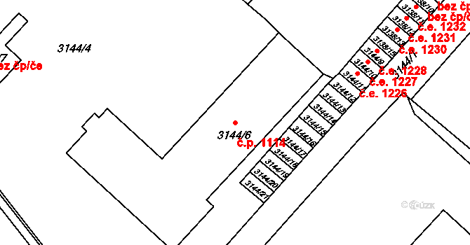 Pelhřimov 1114 na parcele st. 3144/6 v KÚ Pelhřimov, Katastrální mapa