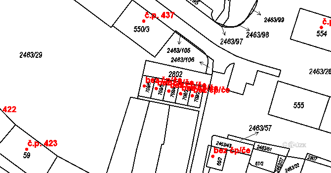 Bor 38272482 na parcele st. 709/5 v KÚ Bor u Tachova, Katastrální mapa