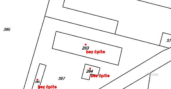 Hospozín 39319482 na parcele st. 283 v KÚ Hospozín, Katastrální mapa