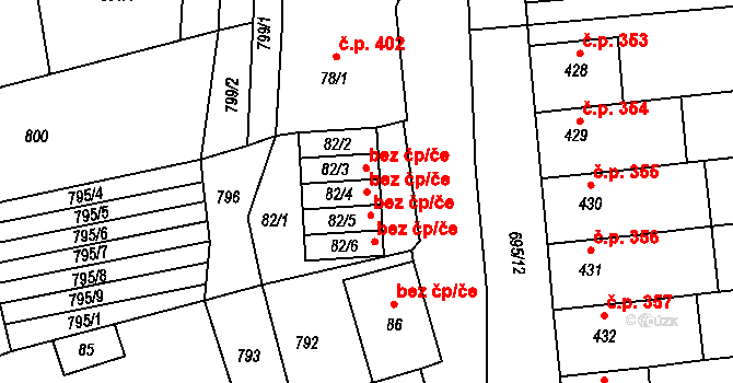 Křepice 43201482 na parcele st. 82/4 v KÚ Křepice u Hustopečí, Katastrální mapa