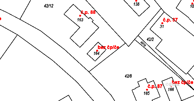 Putimov 43218482 na parcele st. 164 v KÚ Putimov, Katastrální mapa