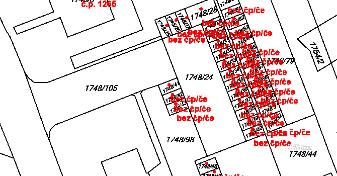 Praha 46696482 na parcele st. 1748/41 v KÚ Michle, Katastrální mapa
