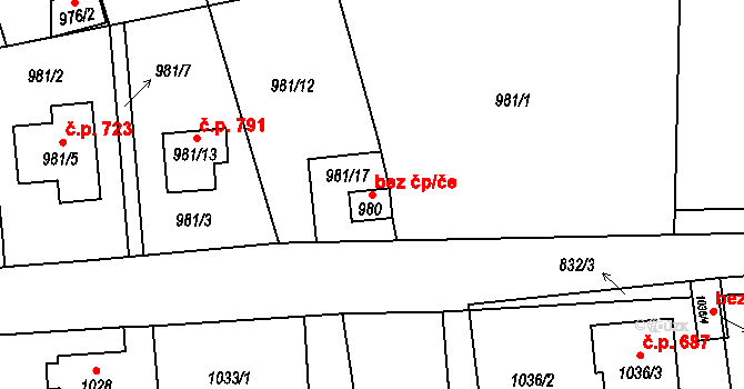 Hrádek nad Nisou 46997482 na parcele st. 980 v KÚ Hrádek nad Nisou, Katastrální mapa