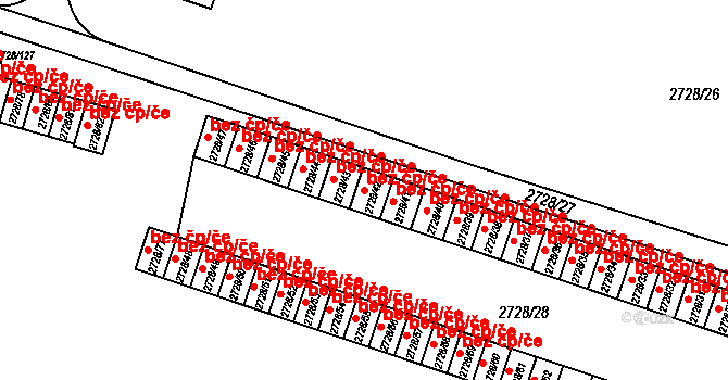 Holešov 47593482 na parcele st. 2728/42 v KÚ Holešov, Katastrální mapa