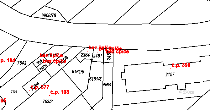 Telč 118968483 na parcele st. 2460 v KÚ Telč, Katastrální mapa