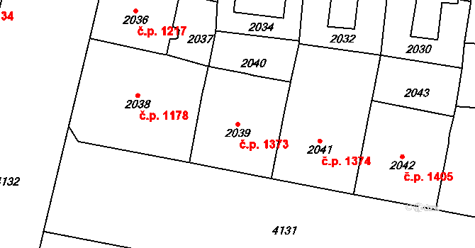 Vinohrady 1373, Praha na parcele st. 2039 v KÚ Vinohrady, Katastrální mapa