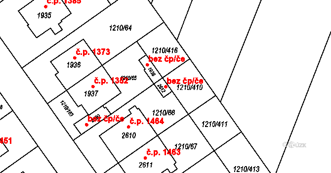 Opava 41433483 na parcele st. 2612 v KÚ Kateřinky u Opavy, Katastrální mapa