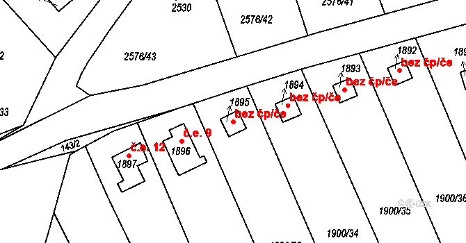 Libušín 44413483 na parcele st. 1895 v KÚ Libušín, Katastrální mapa