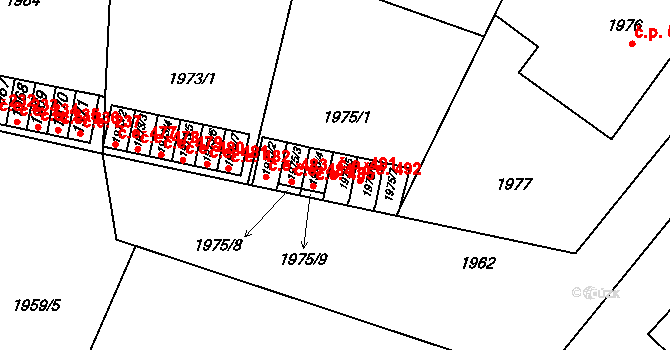 Bystřice nad Pernštejnem 491 na parcele st. 1975/5 v KÚ Bystřice nad Pernštejnem, Katastrální mapa