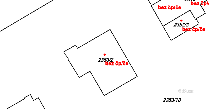 Rohatec 49424483 na parcele st. 2353/2 v KÚ Rohatec, Katastrální mapa