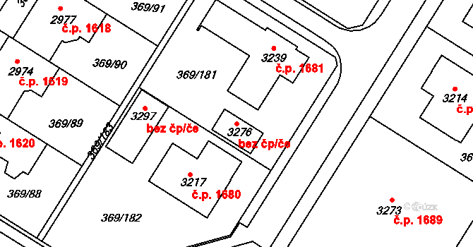 Moravské Budějovice 82721483 na parcele st. 3276 v KÚ Moravské Budějovice, Katastrální mapa