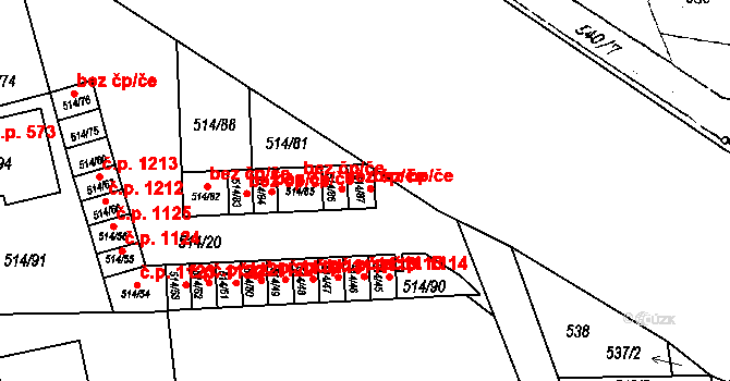 Dobšice 1226 na parcele st. 514/87 v KÚ Dobšice u Znojma, Katastrální mapa