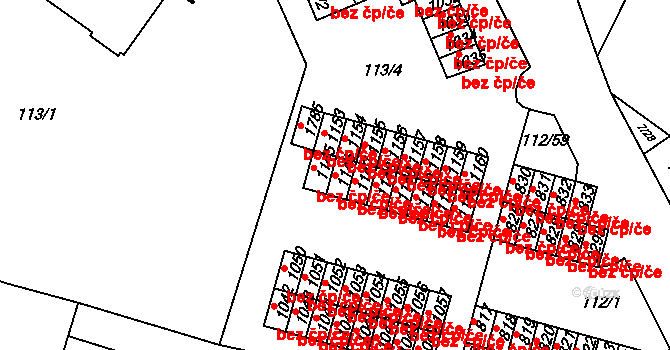 Třebíč 38387484 na parcele st. 1146 v KÚ Podklášteří, Katastrální mapa