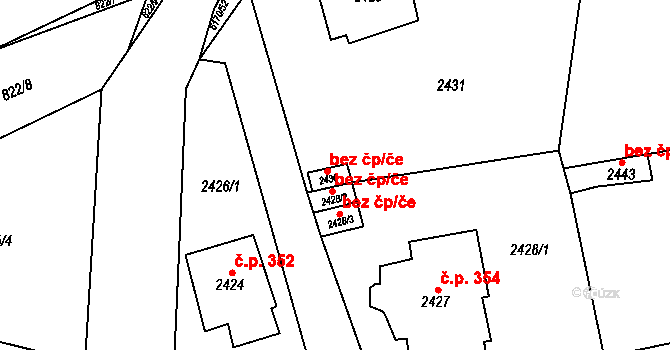 Černošice 39579484 na parcele st. 2430 v KÚ Černošice, Katastrální mapa