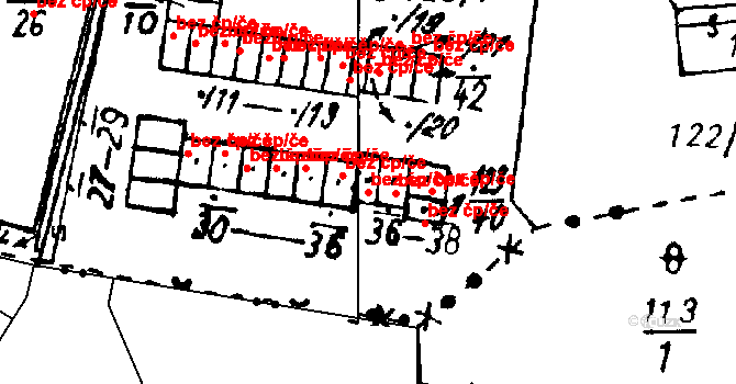 Heřmanova Huť 39637484 na parcele st. 123/36 v KÚ Vlkýš, Katastrální mapa