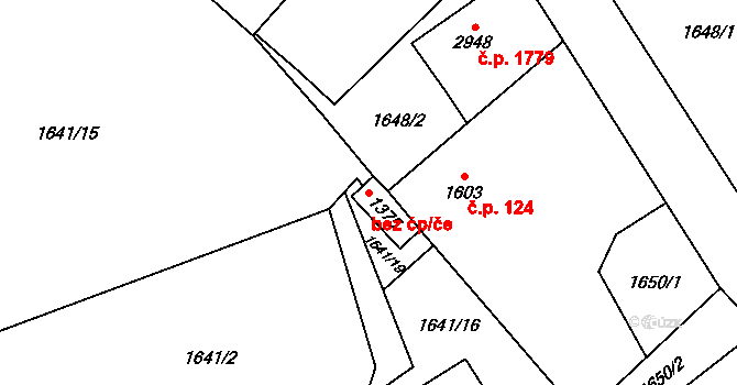 Náchod 41968484 na parcele st. 1375 v KÚ Náchod, Katastrální mapa