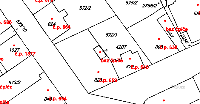 Šumperk 43461484 na parcele st. 4207 v KÚ Šumperk, Katastrální mapa