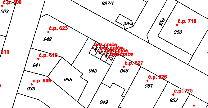Litoměřice 47598484 na parcele st. 946 v KÚ Litoměřice, Katastrální mapa