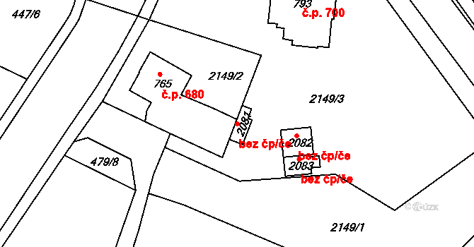 Humpolec 50114484 na parcele st. 2081 v KÚ Humpolec, Katastrální mapa