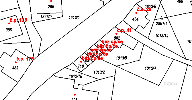 Abertamy 54616484 na parcele st. 734 v KÚ Hřebečná, Katastrální mapa