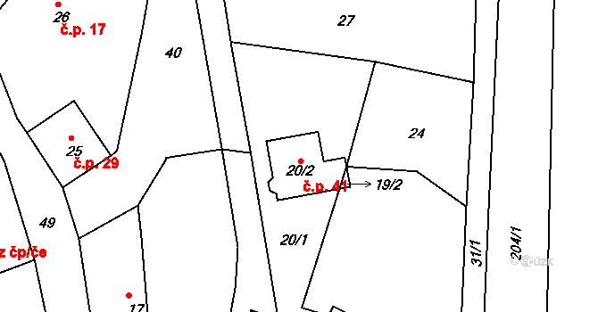 Radkova Lhota 10, Katastrální mapa