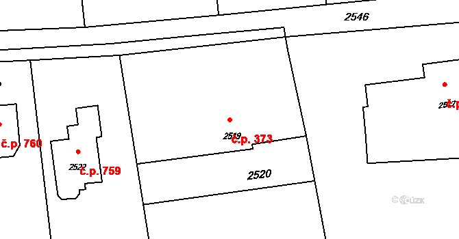 Horní Těrlicko 373, Těrlicko na parcele st. 2519 v KÚ Horní Těrlicko, Katastrální mapa