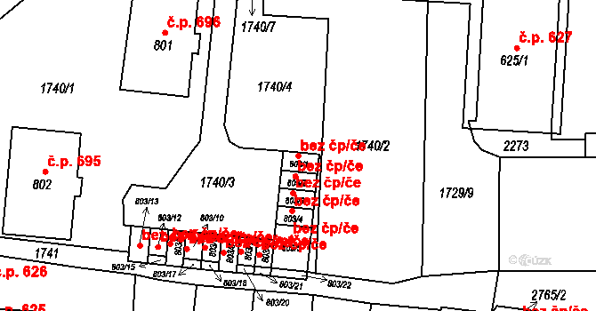 Nýrsko 49522485 na parcele st. 803/1 v KÚ Nýrsko, Katastrální mapa