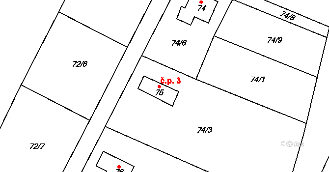 Janovičky 3, Heřmánkovice, Katastrální mapa