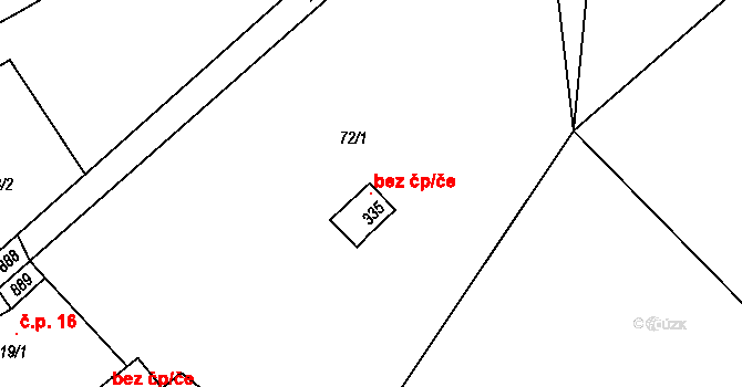 Týniště nad Orlicí 118125486 na parcele st. 335 v KÚ Petrovice nad Orlicí, Katastrální mapa