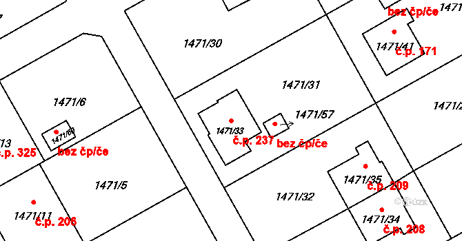 Nový Bohumín 237, Bohumín na parcele st. 1471/33 v KÚ Nový Bohumín, Katastrální mapa