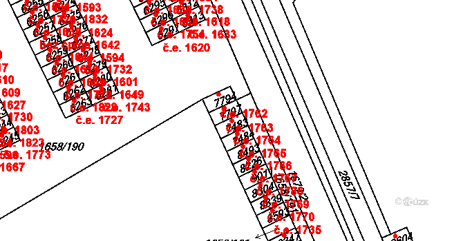 Hodonín 1764 na parcele st. 7483 v KÚ Hodonín, Katastrální mapa