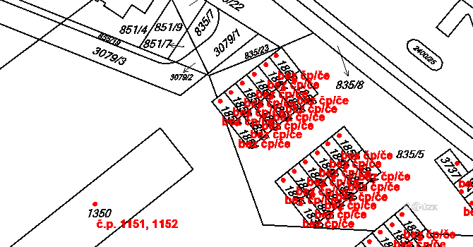 Ústí nad Orlicí 39440486 na parcele st. 1851 v KÚ Ústí nad Orlicí, Katastrální mapa