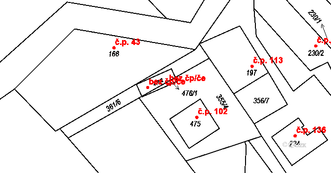 Milíkov 40185486 na parcele st. 476/2 v KÚ Milíkov u Jablunkova, Katastrální mapa