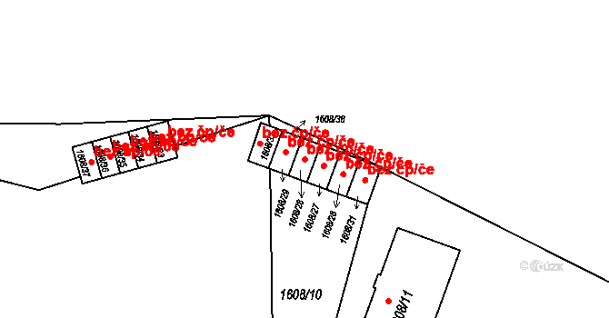 Hlučín 42106486 na parcele st. 1608/28 v KÚ Hlučín, Katastrální mapa