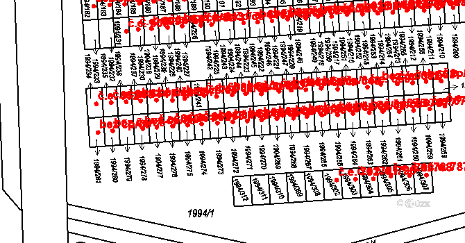 Orlová 43970486 na parcele st. 1994/272 v KÚ Poruba u Orlové, Katastrální mapa