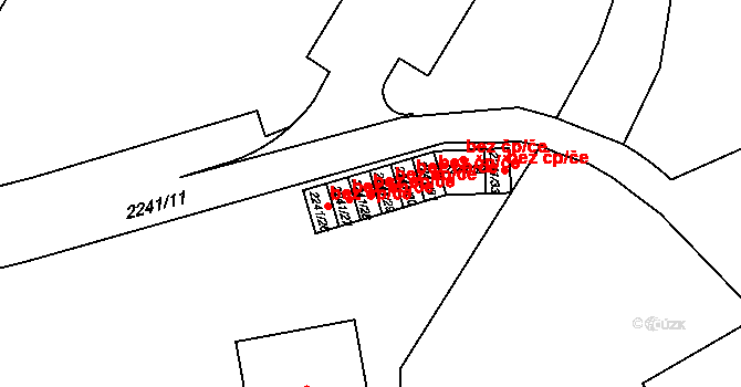 Teplice 45109486 na parcele st. 2241/28 v KÚ Teplice-Trnovany, Katastrální mapa