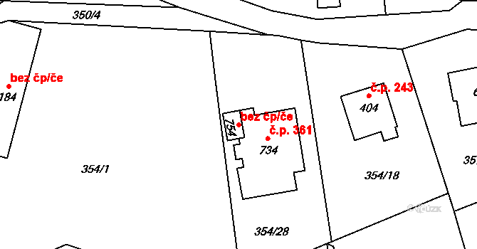 Zlín 47806486 na parcele st. 754 v KÚ Kudlov, Katastrální mapa